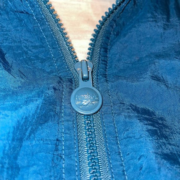 Vintage 90s Reebok Color Block Teal/Blue Windbreaker Jacket Men's Size Small - Picture 4 of 4